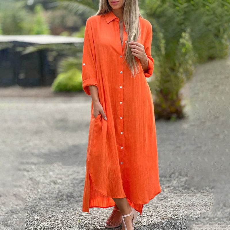 Alexa Maxi Shirt Dress