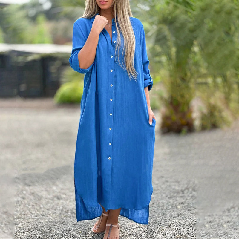 Alexa Maxi Shirt Dress