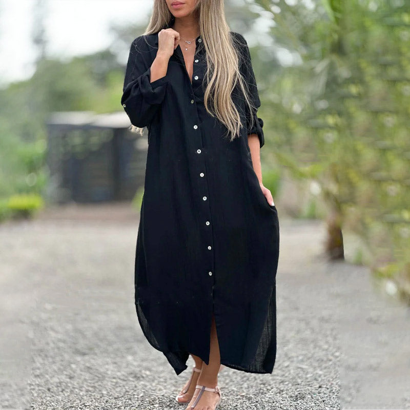 Alexa Maxi Shirt Dress