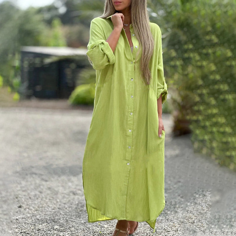 Alexa Maxi Shirt Dress